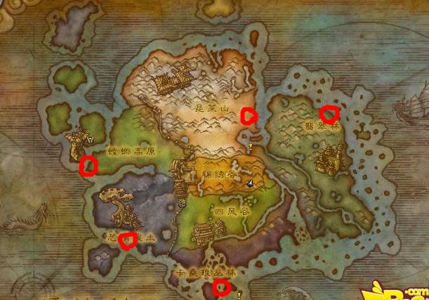 快速找到战争使者：五个刷新点坐标及地图