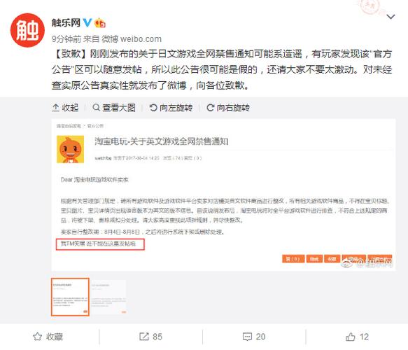 惊呆!日文游戏淘宝禁售,全网受影响